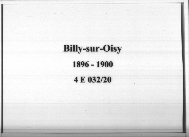 Billy-sur-Oisy : actes d'état civil.