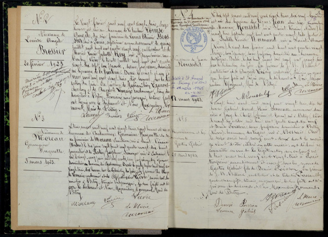 Bitry : actes d'état civil.