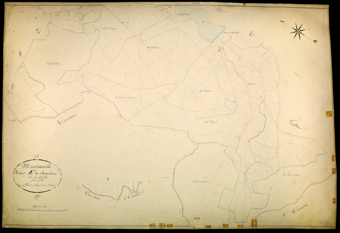 Montsauche-les-Settons, cadastre ancien : plan parcellaire de la section E dite d'Argoulais, feuille 3