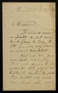GARCIN DE TASSY, neveu de Joseph Héliodore Garcin de Tassy, à Marseille : 1 lettre.
