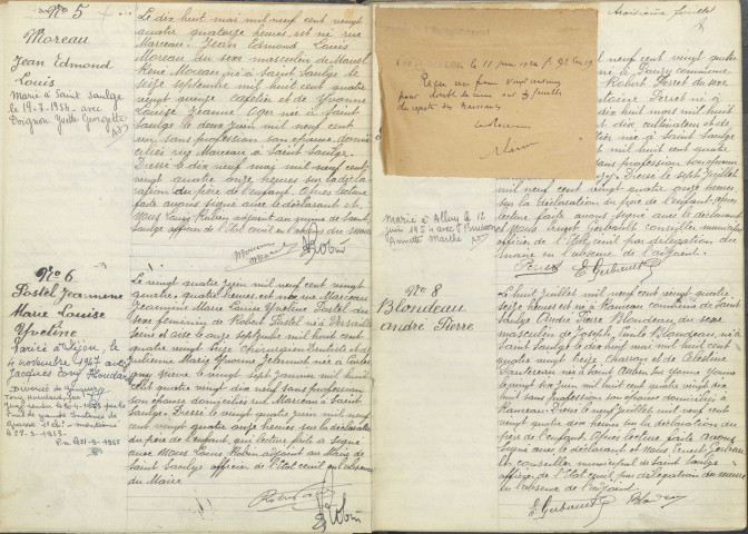 Saint-Saulge : actes d'état civil (naissances).