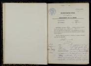 Menou : actes d'état civil.