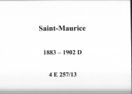 Saint-Maurice : actes d'état civil (décès).