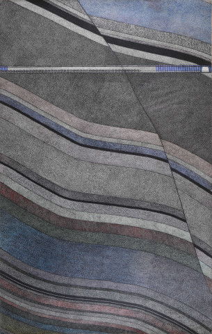 Coupe du Puits des Glénons et terrains avoisinants, 6 : suite de 266 à 400 m, + aérage et exhaure.