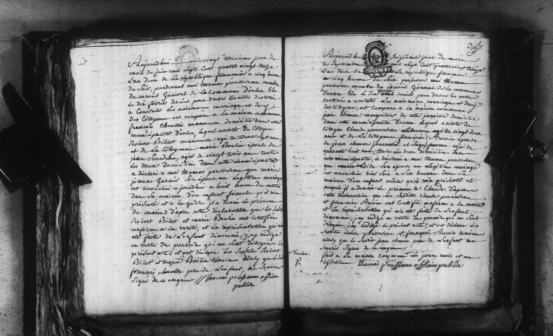 Oulon : actes d'état civil.