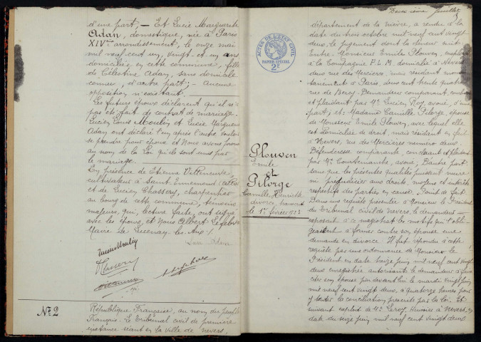 Lucenay-lès-Aix : actes d'état civil (mariages).