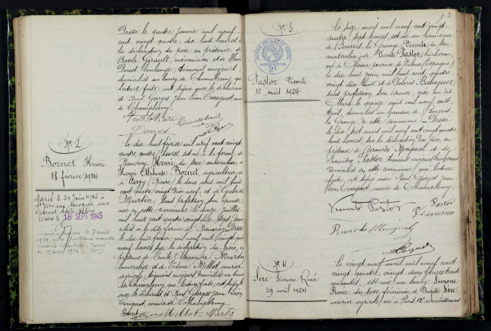 Champlemy : actes d'état civil.