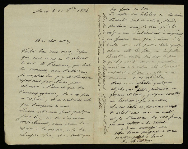 MOUTON (Alexis), pharmacien à Nevers (décédé en 1902) : 47 lettres.