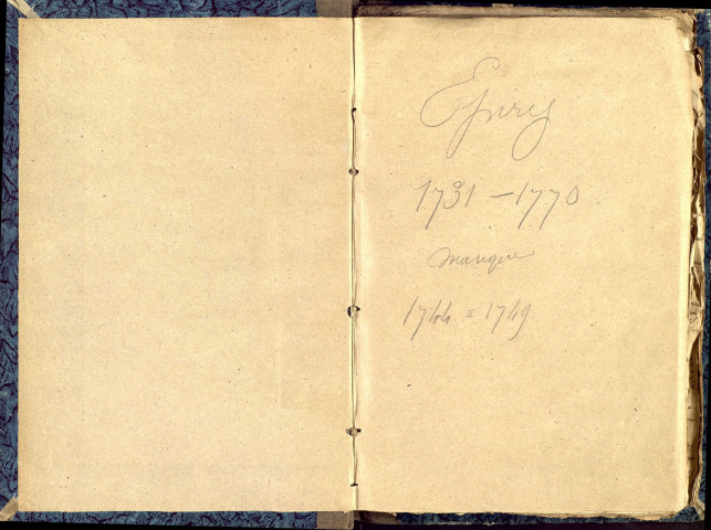 Epiry : registres paroissiaux.