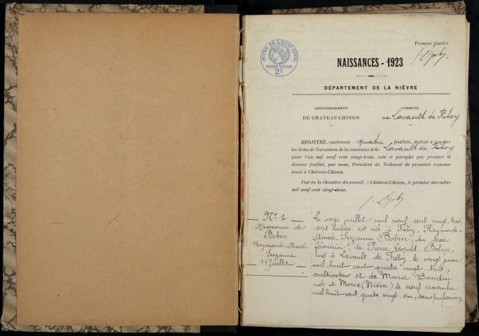 Lavault-de-Frétoy : actes d'état civil.