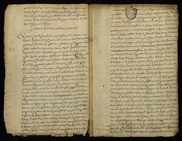 Baronnie d'Alligny-en-Morvan : minute du terrier pour Louis Marie Gabriel César de Choiseul.