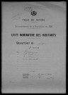 Nevers, Quartier de Nièvre, 7e section : recensement de 1926