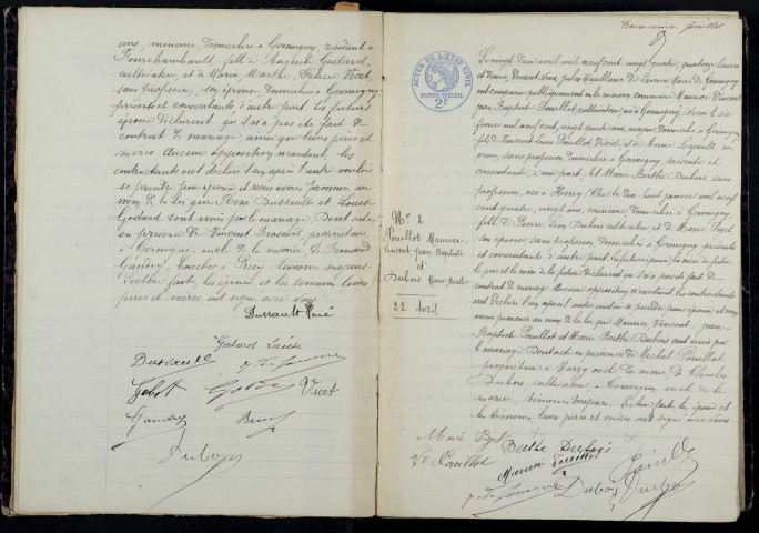 Germigny-sur-Loire : actes d'état civil.