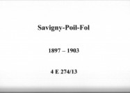 Savigny-Poil-Fol : actes d'état civil.