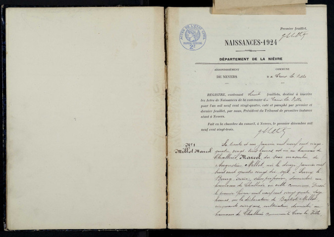 Crux-la-Ville : actes d'état civil.