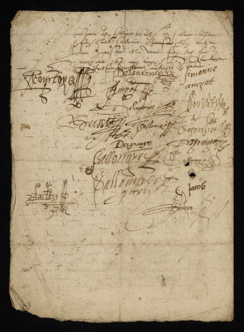 Mariage de La Vernière marchand de Luzy et de Simonne Amyot fille de Michel Amyot élu en l'élection de Château-Chinon : contrat de mariage.