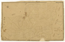 Mhère, cadastre ancien : plan parcellaire de la section D dite de Jeaux, feuille 1