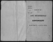 Liste départementale du contingent, classe 1860 : fiches matricules n° 1 à 1063