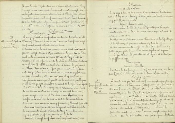 Saint-Martin-du-Puy : actes d'état civil.
