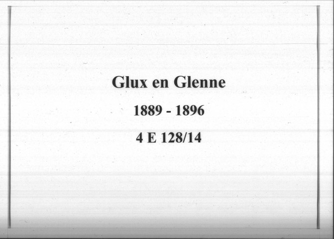 Glux-en-Glenne : actes d'état civil.