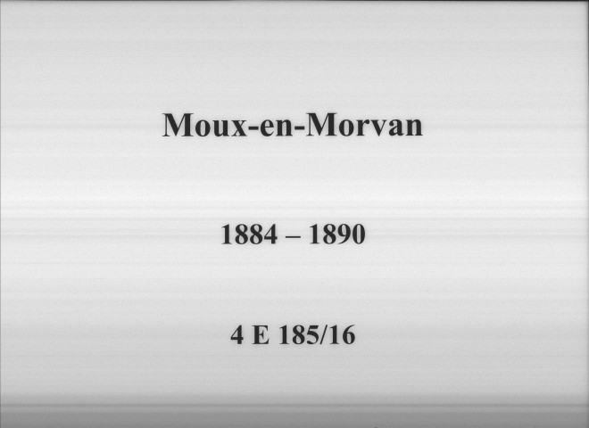 Moux-en-Morvan : actes d'état civil.