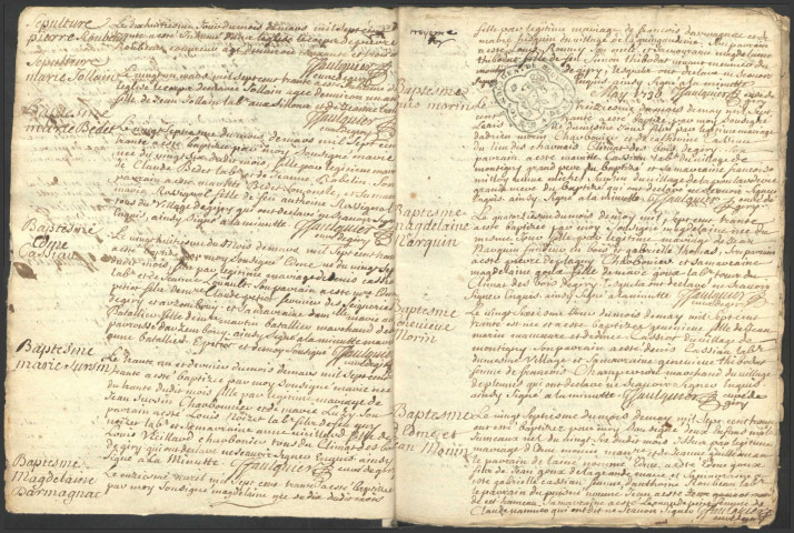 Giry : registres paroissiaux.