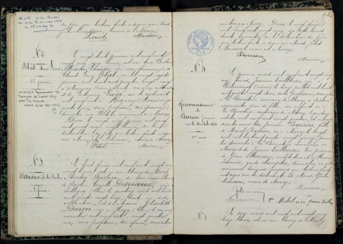 Narcy : actes d'état civil.