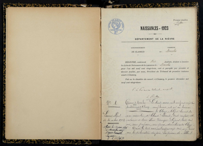 Moraches : actes d'état civil.