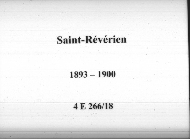 Saint-Révérien : actes d'état civil.