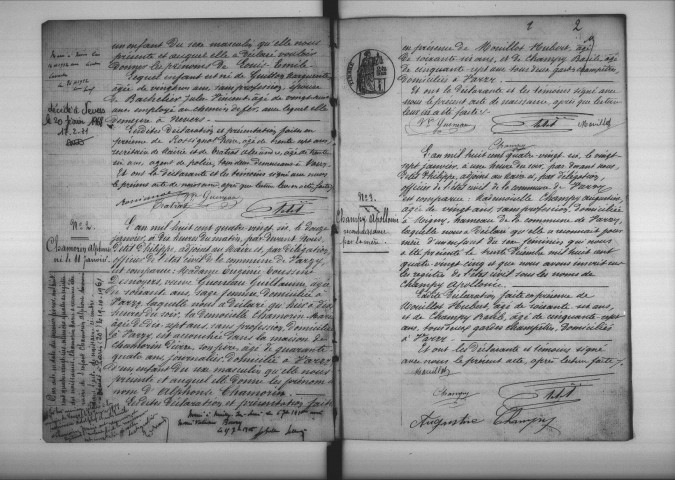 Varzy : actes d'état civil.