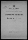 Nevers, Quartier de la Barre, 8e section : recensement de 1926