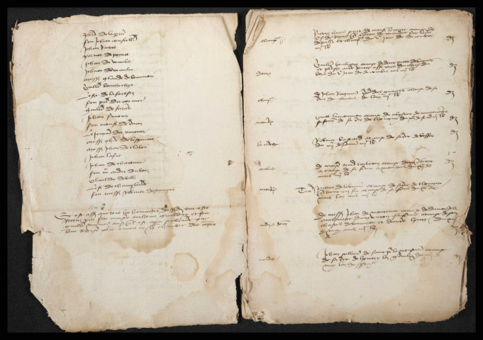 Féodalité. - Inféodations envers le comte de Nevers et Rethel depuis novembre 1436 : extraits des fois et hommages portés au registre des hommages de la Chambre des comptes.