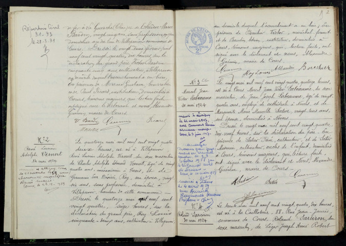 Cours : actes d'état civil.