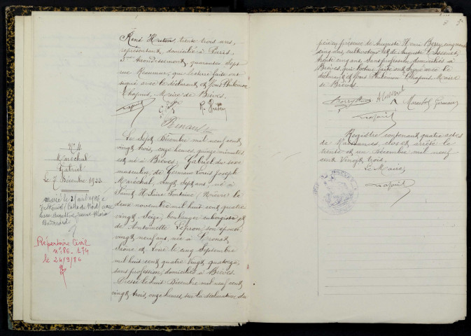 Brèves : actes d'état civil.