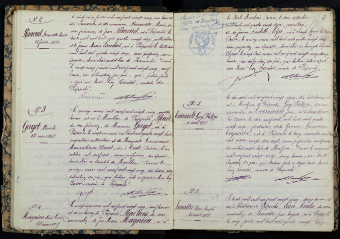 Préporché : actes d'état civil.