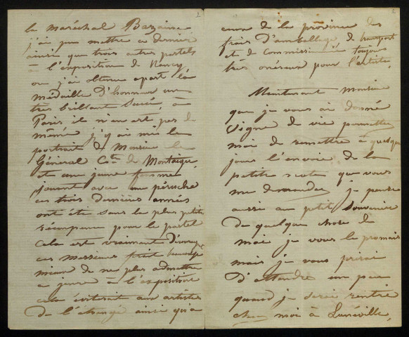 GRATIA (Charles-Louis), peintre (1815-1911) et son épouse Louise : 65 lettres, 1 carte postale illustrée.