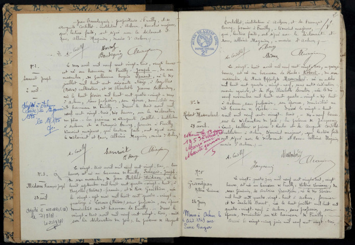 Achun : actes d'état civil.