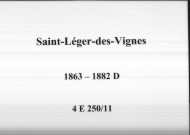 Saint-Leger-des-Vignes : actes d'état civil.