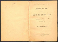 Montigny-en-Morvan : actes d'état civil.