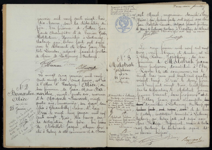 Luthenay-Uxeloup : actes d'état civil.