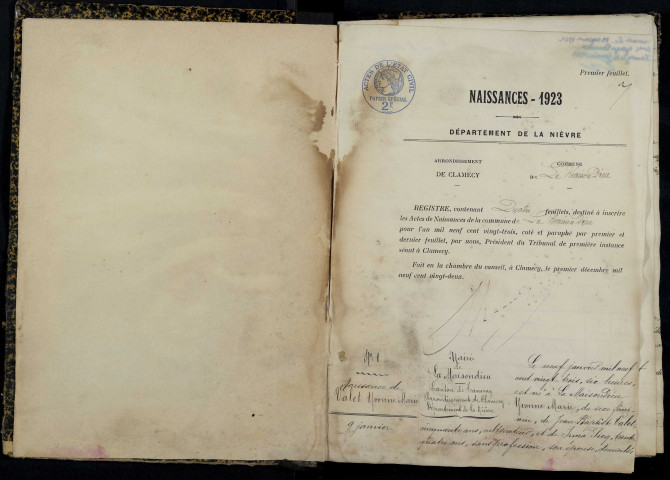 La Maison-Dieu : actes d'état civil.