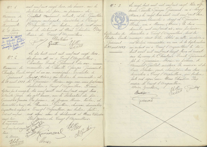 Trucy-l'Orgueilleux : actes d'état civil.