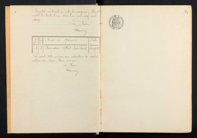 Onlay : actes d'état civil.