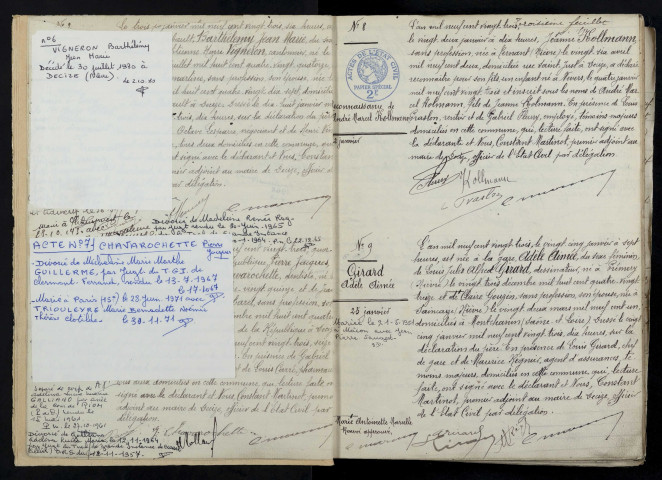 Decize : actes d'état civil (naissances).