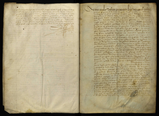 Biens de Guillaume et Étienne Tenon situés dans les environs de Nevers, La Charité-sur-Loire, Prémery, Varzy et Donzy : terrier avec table nominative.