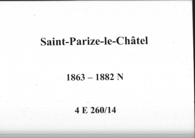Saint-Parize-le-Châtel : actes d'état civil.