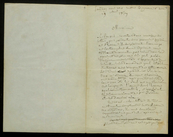 JANMOT (Jean-Louis), peintre à Bagneux (Hauts-de-Seine) (1814-1892) : 15 lettres.