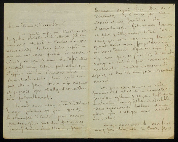 LE GUESNIER (Georges), écrivain à Conteville (Eure) (né en 1848) : 2 lettres.