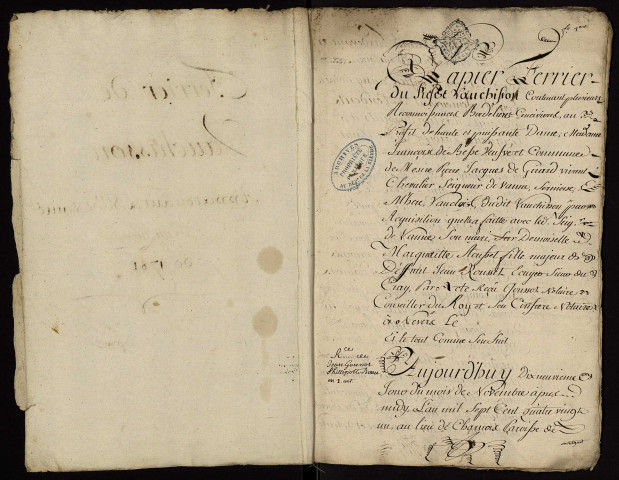 Fief de Vauchisson à Chaumard, Mhère et Ouroux-en-Morvan : terrier.