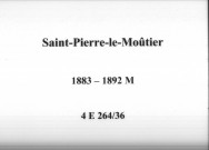 Saint-Pierre-le-Moûtier : actes d'état civil.